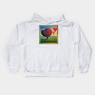 hearts in frames Kids Hoodie